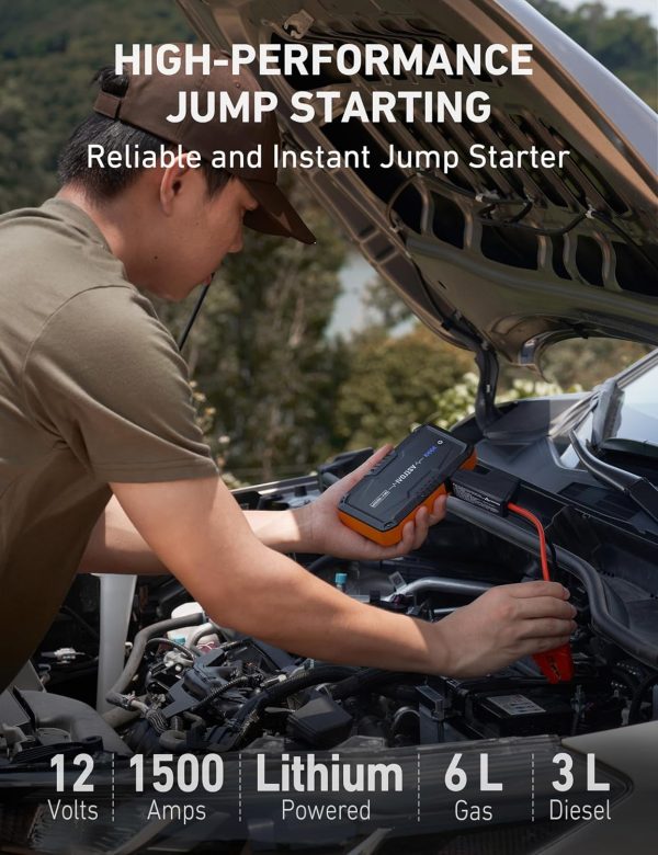 Big Summer Sale Limited Time Offer AED 99د.إ:AstroAI S8 Car Battery Booster Jump Starter Power Pack,1500A 12V Portable Car Jump Starter Power Bank for Up to 6.0L Petrol & 3.0L...