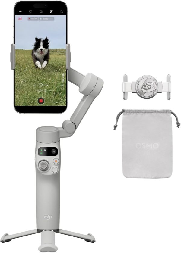Big Summer Sale Limited Time Offer AED 99د.إ:DJI Osmo Mobile 7P Gimbal Stabilizer for iPhone, Android, Native Tracking, 3-Axis Phone Gimbal, Built-in Extension Rod & Tripod,...