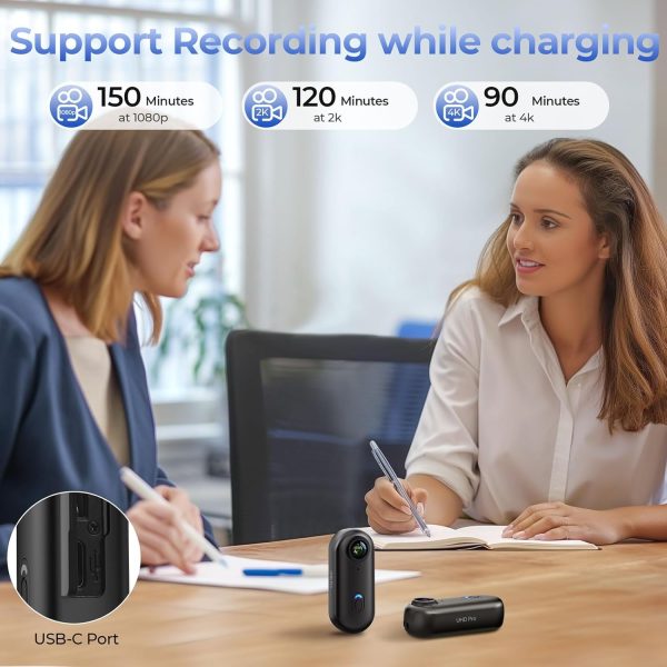 Big Summer Sale Limited Time Offer AED 99د.إ:LENND 4k Action Camera,Mini Vlogging Camera,Small Body Camera with IPX7 Waterproof,Underwater Camcorder,Hands-Free POV Recording,...