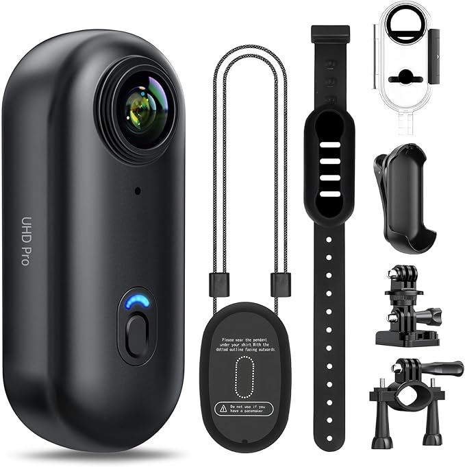 Big Summer Sale Limited Time Offer AED 99د.إ:LENND 4k Action Camera,Mini Vlogging Camera,Small Body Camera with IPX7 Waterproof,Underwater Camcorder,Hands-Free POV Recording,...