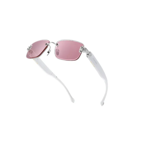 Limited-Time Sale for Summer Surprises AED 99د.إ:Head-turning rimless sunglasses with Prismatic™ Color-changing Lenses