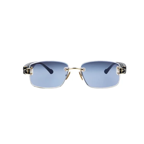 Limited-Time Sale for Summer Surprises AED 99د.إ:Head-turning rimless sunglasses with Prismatic™ Color-changing Lenses