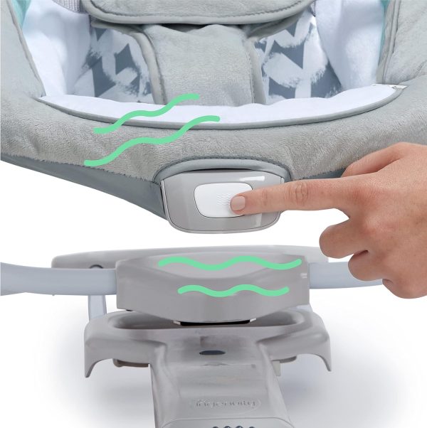 Limited-Time Sale for Summer Surprises AED 99د.إ:Ingenuity 12189-3 Convertme Swing-2-Seat - Raylan, Pack Of 1 - Blue and Grey - Safety Belt & Removable Baby Toys Swing for Baby