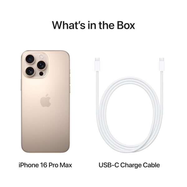 Only AED 99! (6.18 Exclusive) iPhone 16 Pro Max 256 GB: 5G Mobile Phone with Camera Control, 4K 120 fps Dolby Vision and a Huge Leap in Battery Life. Works with AirPods; Desert...