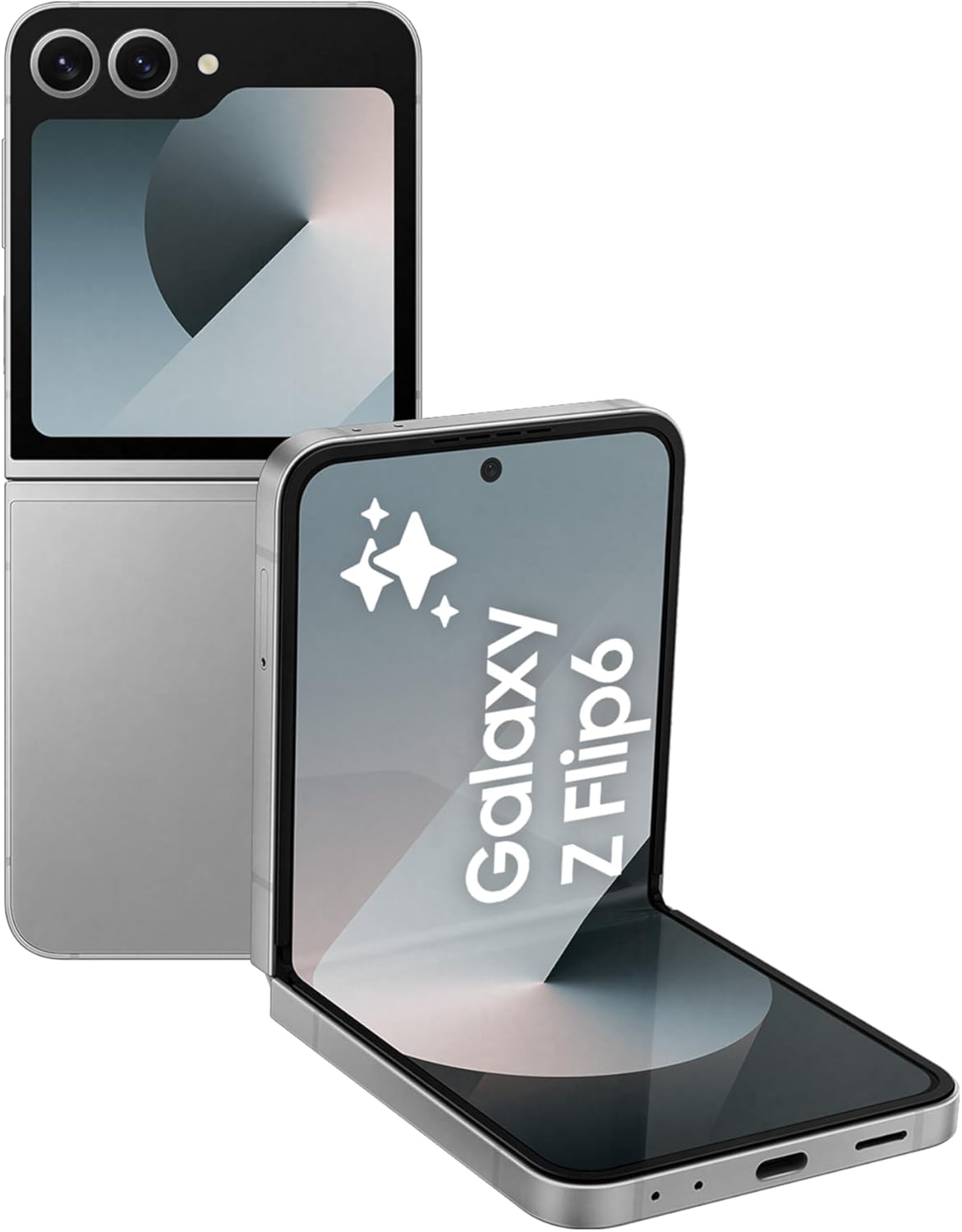SAMSUNG Galaxy Z Flip6, 12GB RAM, 512GB Storage, Silver Shadow, 50MP Camera, 1 year Seller Warranty (International Version)