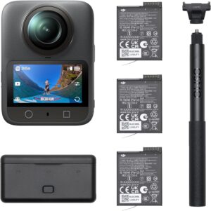 Summer Final Clearance Just AED 99د.إ：DJI Osmo 360 Adventure Combo, 360 Camera with 1-Inch 360° Imaging, Extended Battery Life with 3 Batteries, Native 8K 360° Video, 4K/120fps...