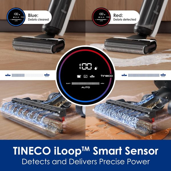 Summer Final Clearance Just AED 99د.إ:Tineco Floor ONE S5 Smart Cordless Wet Dry Vacuum Cleaner and Mop for Hard Floors, Digital Display, Long Run Time, Great for Sticky Messes...