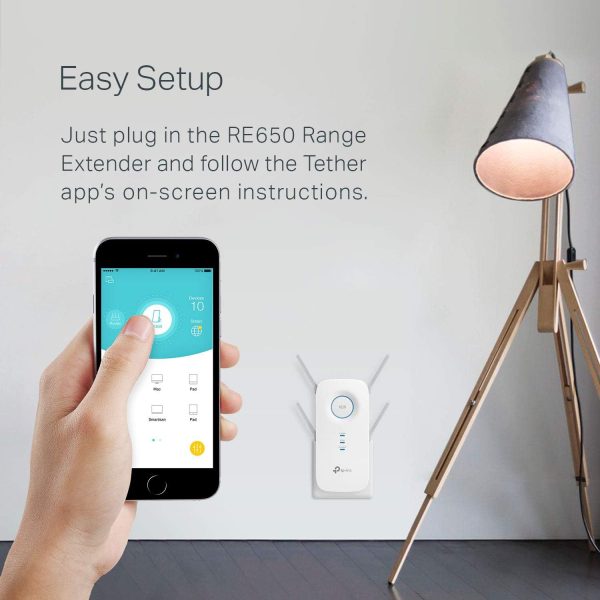 Summer Final Clearance Just AED 99د.إ:TP-Link AC2600 WiFi Extender(RE650), Up to 2600Mbps, Dual Band WiFi Range Extender, Gigabit port, Internet Booster, Repeater, Access...