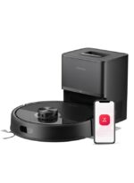 Q7 TF + Robot Vacuum and Mop, Upgraded from Q5 Max+, 7 Weeks Self-Emptying, 10000Pa Suction, Dual Anti-Tangle System, for Pet Hair & Carpet, PreciSense LiDAR Navigation, App Control, 60 W 60 W Q7 TF + Black