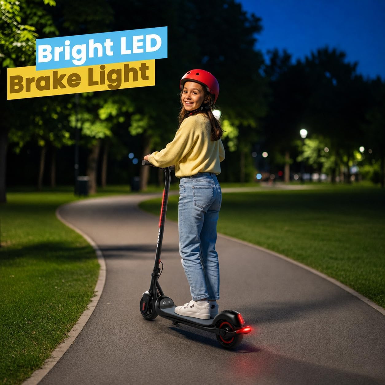 GRAFLO Electric Scooter for Kids, 150W Motor, 16KM/H Max Speed, 7-15KM Range, LED Lights, Rechargeable Battery, Ride On Toy for Boys & Girls, Ages 8-14 - Image 7
