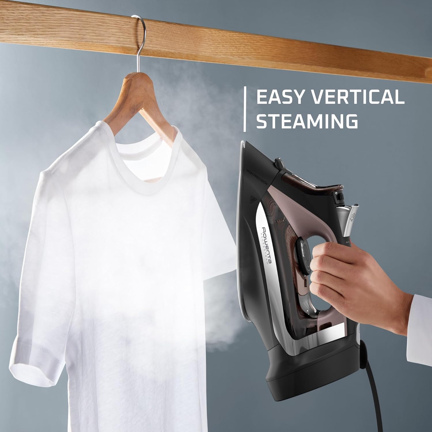 Rowenta AccessSteam Cordreel Steam Iron for Clothes, Anti-Drip Protection, Clothes Iron with Steamer - Image 5
