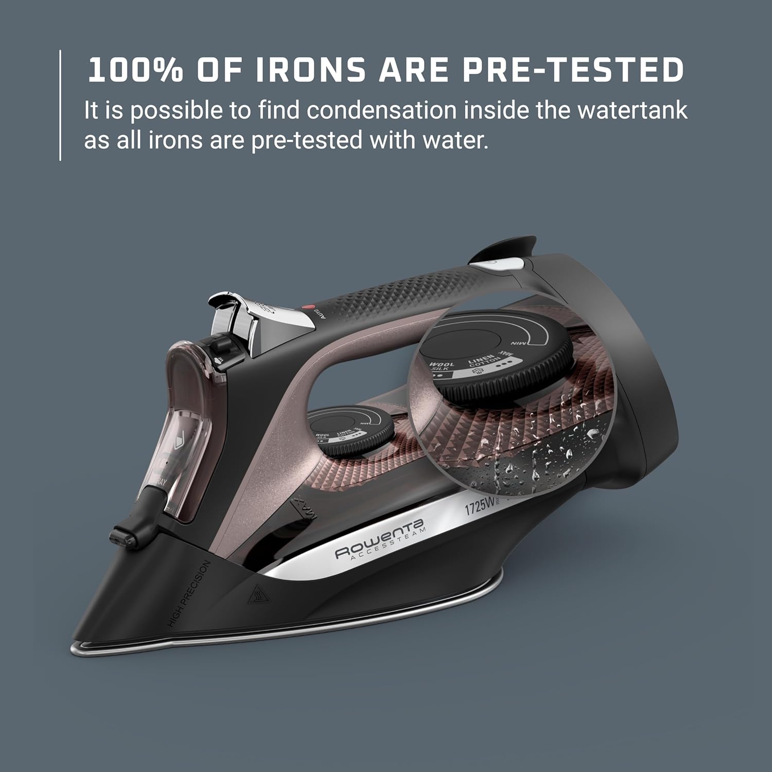 Rowenta AccessSteam Cordreel Steam Iron for Clothes, Anti-Drip Protection, Clothes Iron with Steamer - Image 6