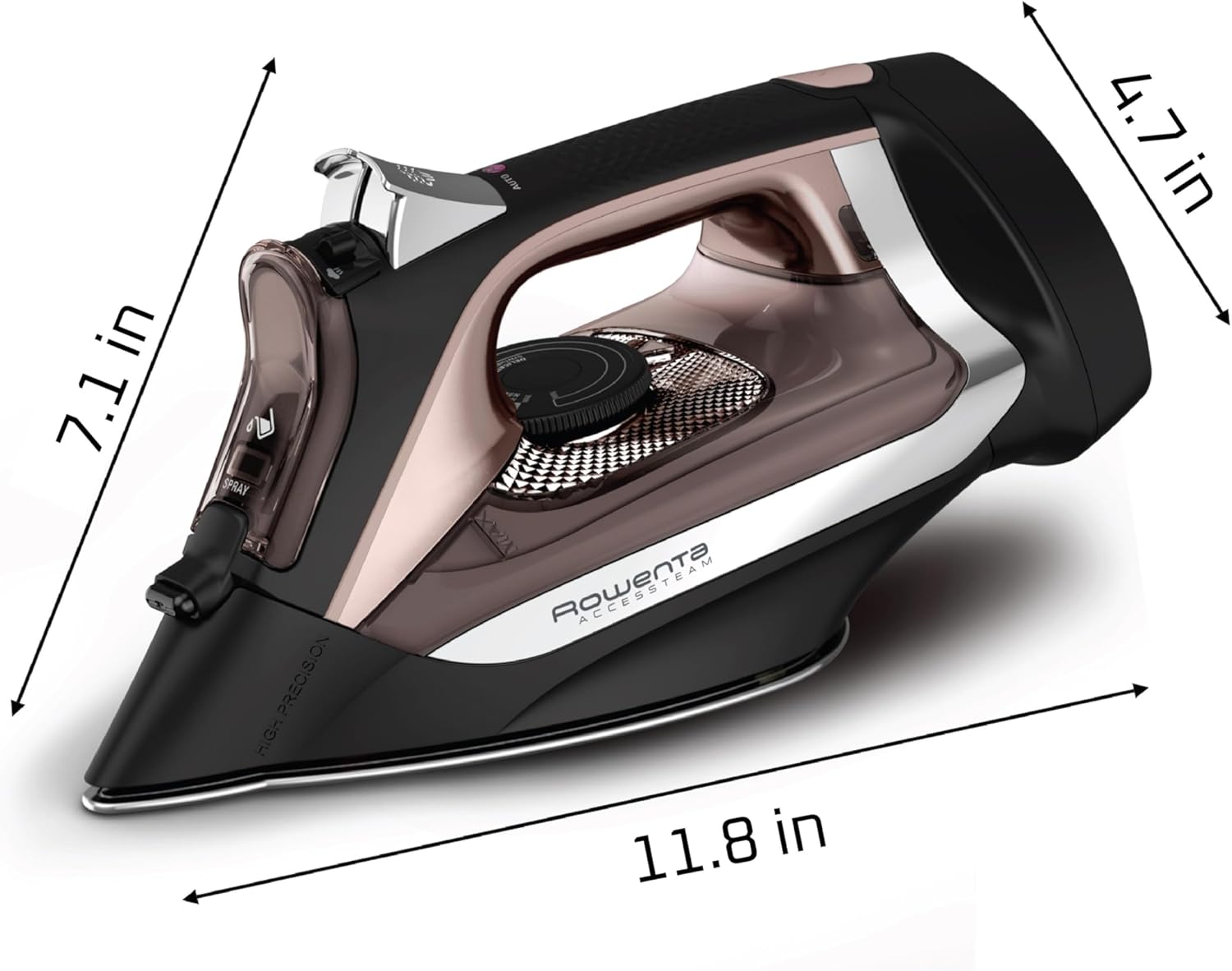 Rowenta AccessSteam Cordreel Steam Iron for Clothes, Anti-Drip Protection, Clothes Iron with Steamer - Image 2