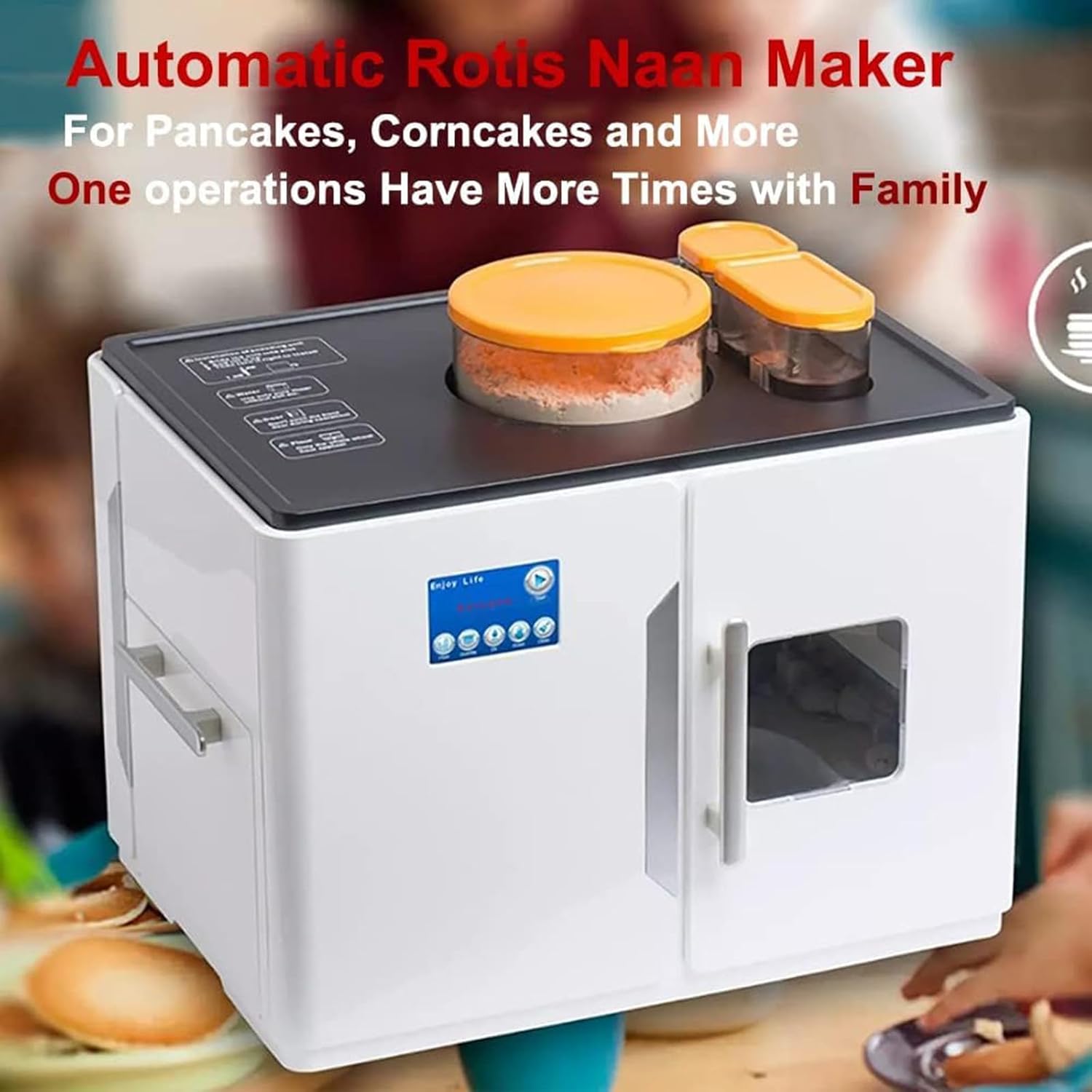 Roti Maker, Electric Chapati and Tortilla Machine, Makes 20 Pieces at Once for Flatbreads, Naan, and Pancakes, Fully Automatic Cooking Device - Image 4